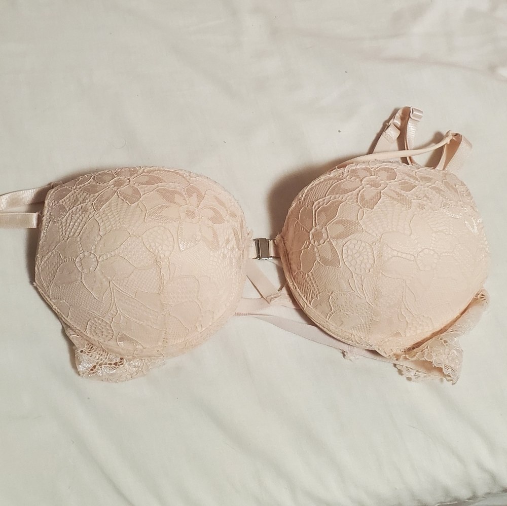 Laced Detail Light Pink Bra 34C